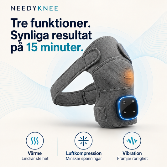 NeedyKnee AxelKomfort™ – 3-i-1 massage för axeln med värme, kompression & vibration
