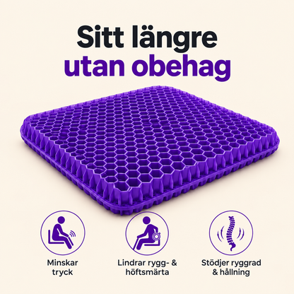 NeedyKnee SittKomfort™ – Ergonomisk gelkudde för hälsosamma sittstunder