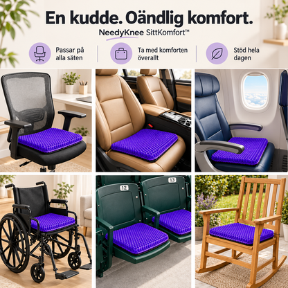 NeedyKnee SittKomfort™ – Ergonomisk gelkudde för hälsosamma sittstunder