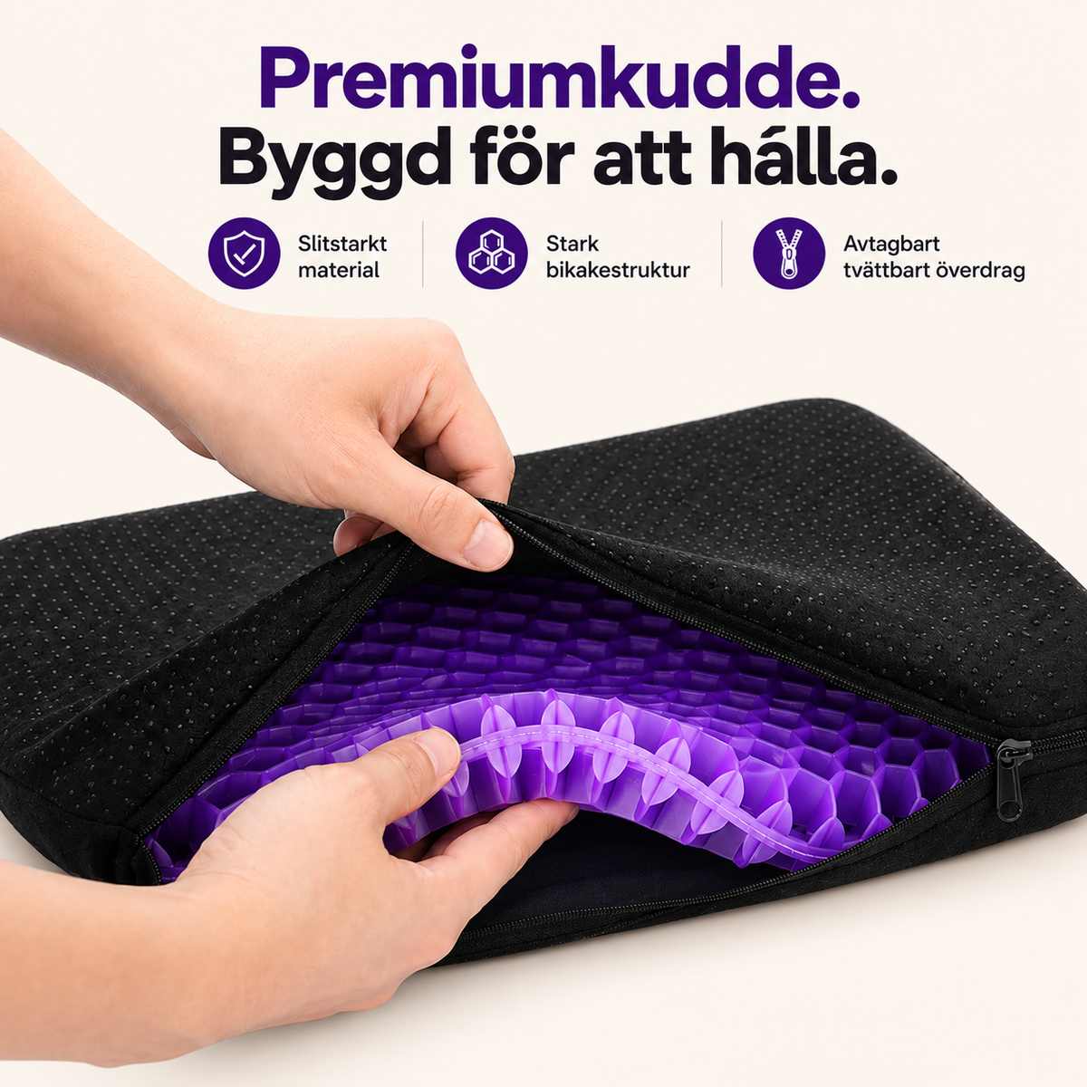 NeedyKnee SittKomfort™ – Ergonomisk gelkudde för hälsosamma sittstunder