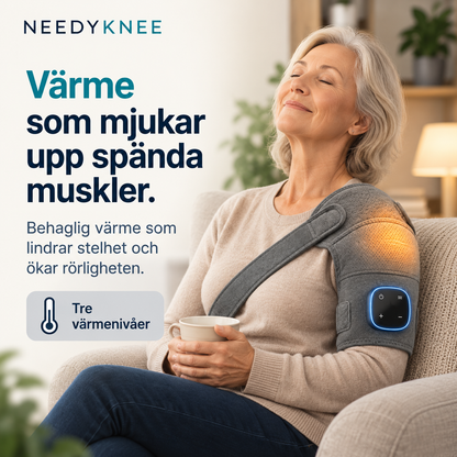 NeedyKnee AxelKomfort™ – 3-i-1 massage för axeln med värme, kompression & vibration