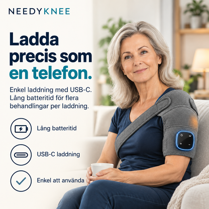 NeedyKnee AxelKomfort™ – 3-i-1 massage för axeln med värme, kompression & vibration