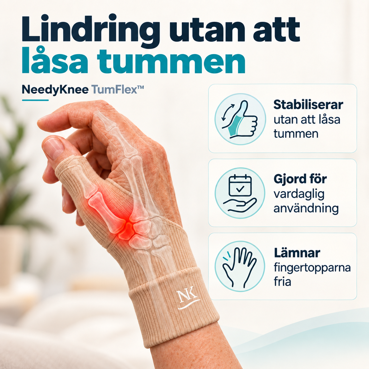 NeedyKnee TumFlex™ – Stöd & komfort