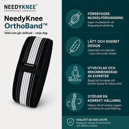 NeedyKnee OrthoBand™ – Justerbart stöd för bäcken, höft och ländrygg