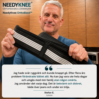 NeedyKnee OrthoBand™ – Justerbart stöd för bäcken, höft och ländrygg